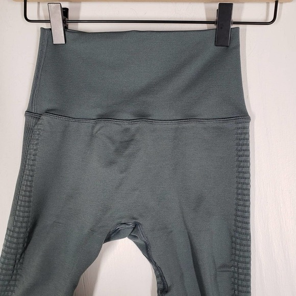 Alphalete Halo Leggings S Dusty Teal High Waist‎ Workout Compression - Picture 4 of 15